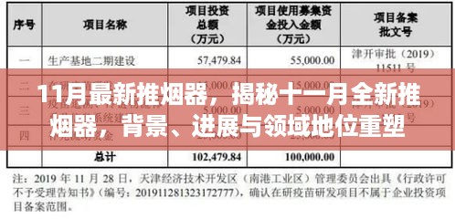 揭秘十一月全新推烟器，背景、进展与领域重塑地位