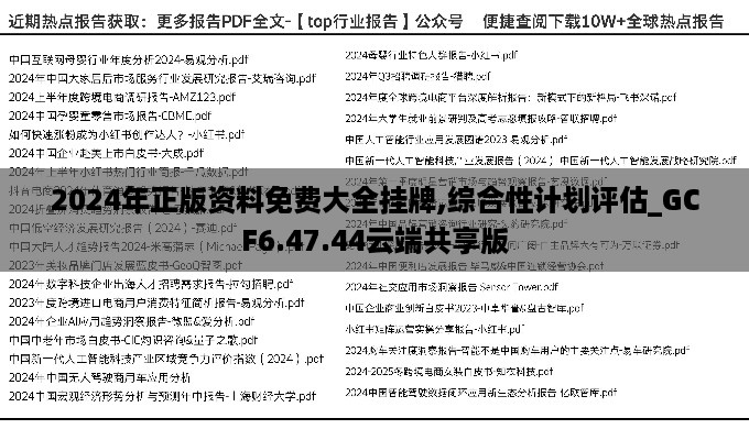 2024年正版资料免费大全挂牌,综合性计划评估_GCF6.47.44云端共享版