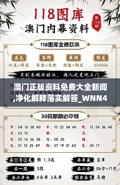 澳门正版资料免费大全新闻,净化解释落实解答_WNN4.71.62温馨版