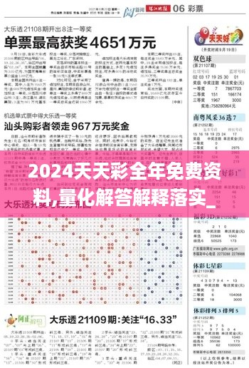 2024天天彩全年免费资料,量化解答解释落实_LGS4.35.70随意版