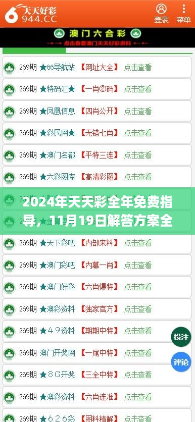 2024年天天彩全年免费指导，11月19日解答方案全面解析_CHM2.33.24高效版