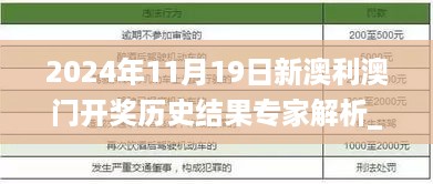 2024年11月19日新澳利澳门开奖历史结果专家解析_BRL5.40.51高效版