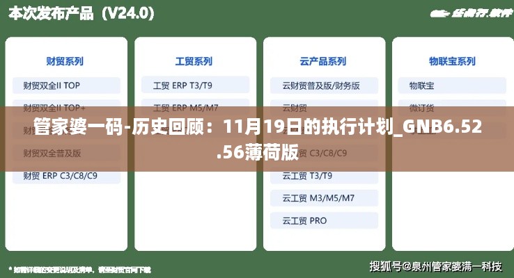 管家婆一码-历史回顾：11月19日的执行计划_GNB6.52.56薄荷版