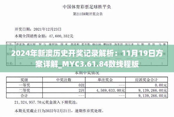 2024年新澳历史开奖记录解析：11月19日方案详解_MYC3.61.84数线程版