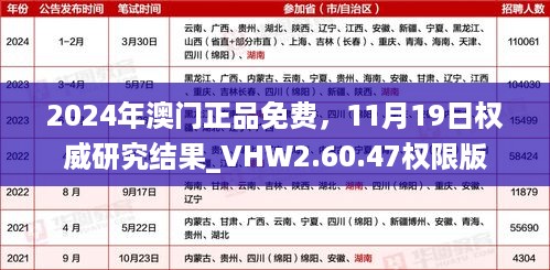 2024年澳门正品免费，11月19日权威研究结果_VHW2.60.47权限版