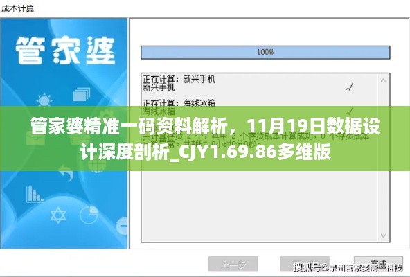 管家婆精准一码资料解析，11月19日数据设计深度剖析_CJY1.69.86多维版