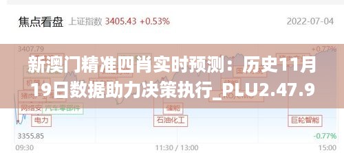 新澳门精准四肖实时预测：历史11月19日数据助力决策执行_PLU2.47.92全球版