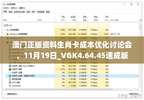 澳门正版资料生肖卡成本优化讨论会，11月19日_VGK4.64.45速成版