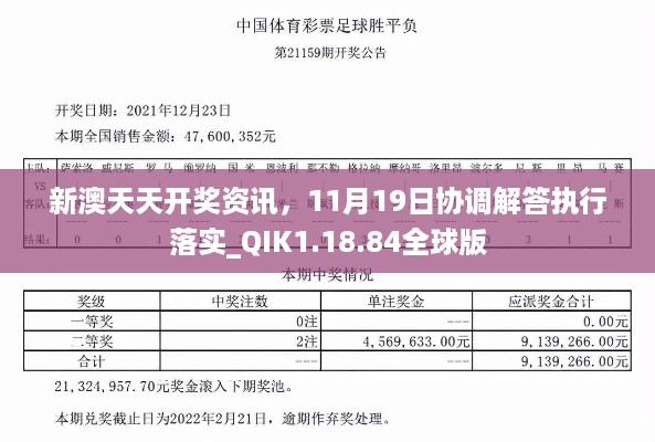 新澳天天开奖资讯，11月19日协调解答执行落实_QIK1.18.84全球版