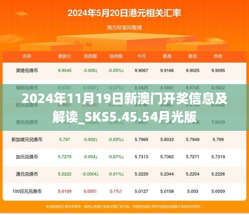 2024年11月19日新澳门开奖信息及解读_SKS5.45.54月光版