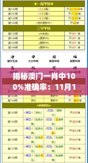 揭秘澳门一肖中100%准确率：11月19日的智慧执行实解_IUQ4.25.31未来科技版