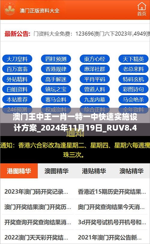 澳门王中王一肖一特一中快速实施设计方案_2024年11月19日_RUV8.45.77数字处理版