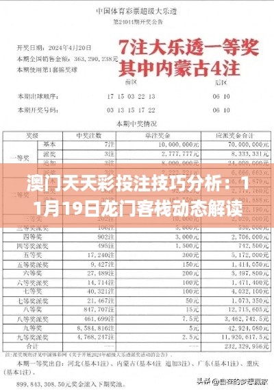 澳门天天彩投注技巧分析：11月19日龙门客栈动态解读_PMF1.12.29初学版