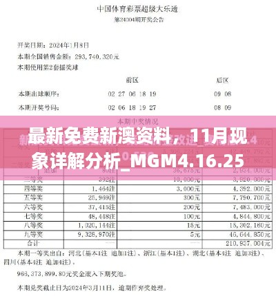 最新免费新澳资料，11月现象详解分析_MGM4.16.25硬件版