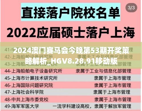 2024澳门赛马会今晚第53期开奖策略解析_HGV8.28.91移动版