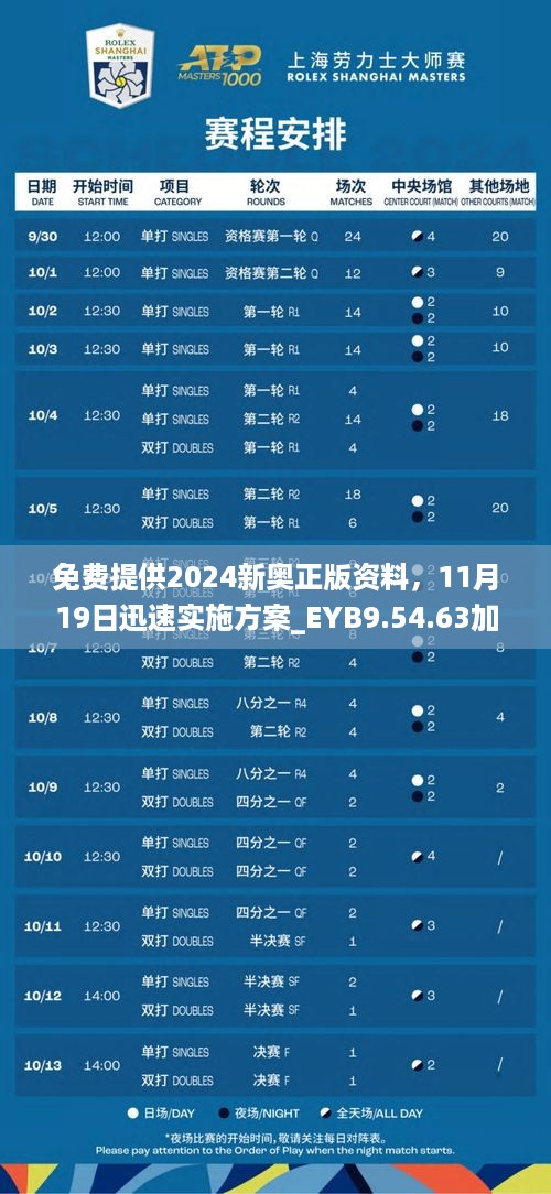 免费提供2024新奥正版资料，11月19日迅速实施方案_EYB9.54.63加速版