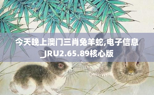 今天晚上澳门三肖兔羊蛇,电子信息_JRU2.65.89核心版