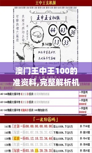 澳门王中王100的准资料,完整解析机制评估_ZCY5.55.30后台版