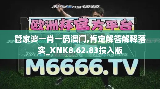 管家婆一肖一码澳门,肯定解答解释落实_XNK8.62.83投入版