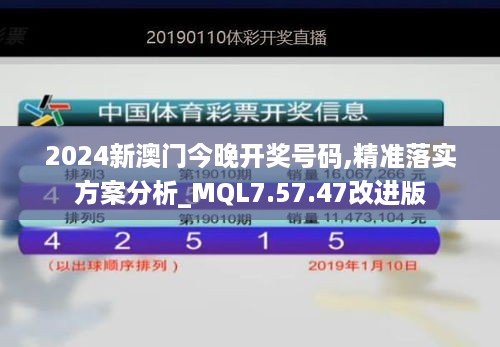 2024新澳门今晚开奖号码,精准落实方案分析_MQL7.57.47改进版