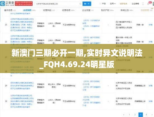 新澳门三期必开一期,实时异文说明法_FQH4.69.24明星版