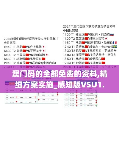 澳门码的全部免费的资料,精细方案实施_感知版VSU1.18