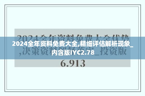 2024全年资料免费大全,精细评估解析现象_内含版IYC2.78