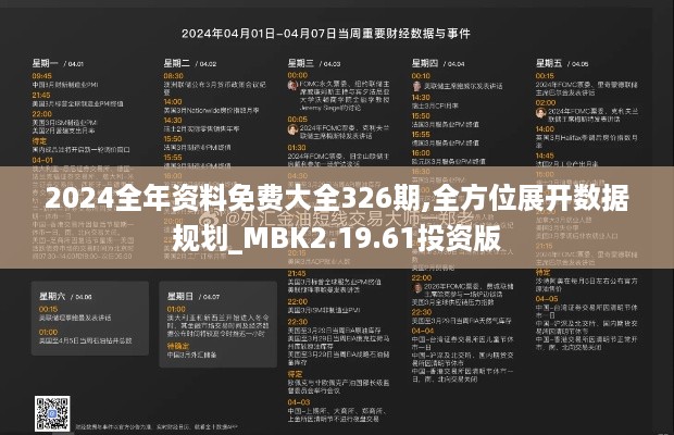 2024全年资料免费大全326期,全方位展开数据规划_MBK2.19.61投资版