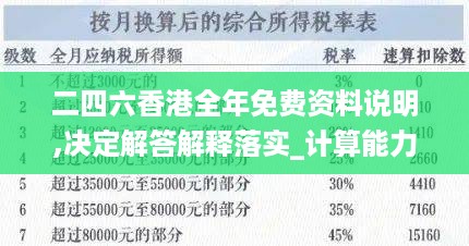 二四六香港全年免费资料说明,决定解答解释落实_计算能力版XZO2.77