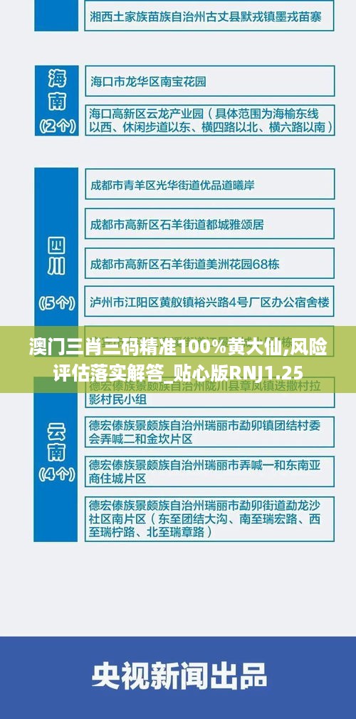 澳门三肖三码精准100%黄大仙,风险评估落实解答_贴心版RNJ1.25