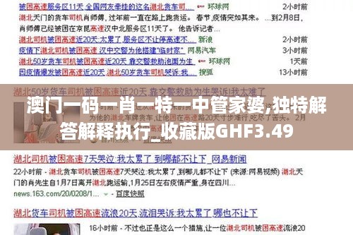 澳门一码一肖一特一中管家婆,独特解答解释执行_收藏版GHF3.49