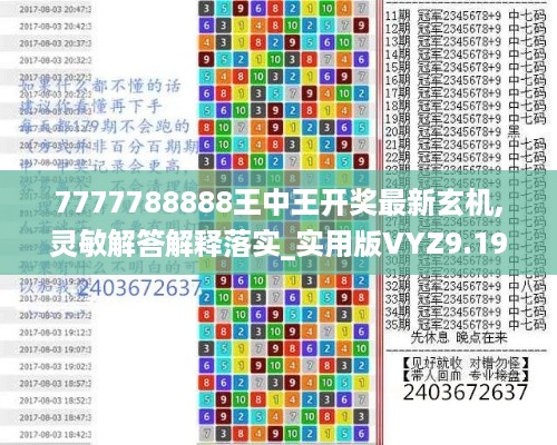 7777788888王中王开奖最新玄机,灵敏解答解释落实_实用版VYZ9.19