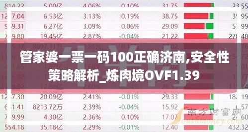 管家婆一票一码100正确济南,安全性策略解析_炼肉境OVF1.39