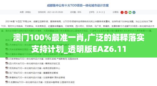 澳门100%最准一肖,广泛的解释落实支持计划_透明版EAZ6.11