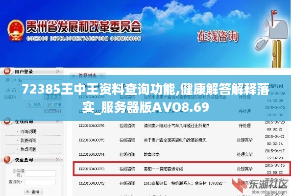 72385王中王资料查询功能,健康解答解释落实_服务器版AVO8.69