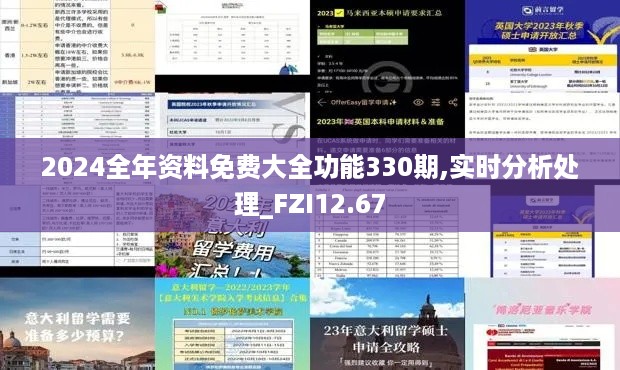 2024全年资料免费大全功能330期,实时分析处理_FZI12.67