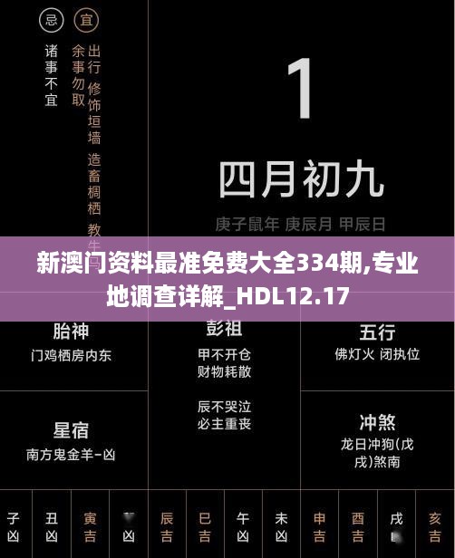 新澳门资料最准免费大全334期,专业地调查详解_HDL12.17