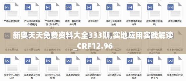 新奥天天免费资料大全333期,实地应用实践解读_CRF12.96