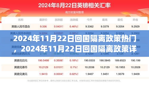 2024年11月22日回国隔离政策详解与热点关注