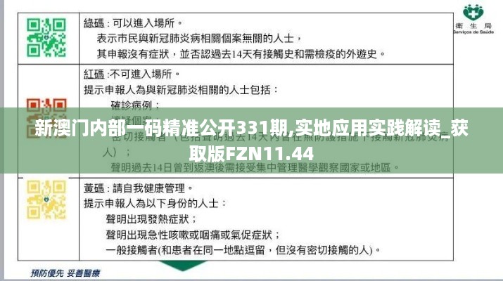 新澳门内部一码精准公开331期,实地应用实践解读_获取版FZN11.44