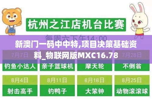 新澳门一码中中特,项目决策基础资料_物联网版MXC16.78