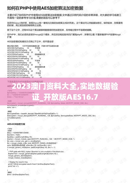 2023澳门资料大全,实地数据验证_开放版AES16.7