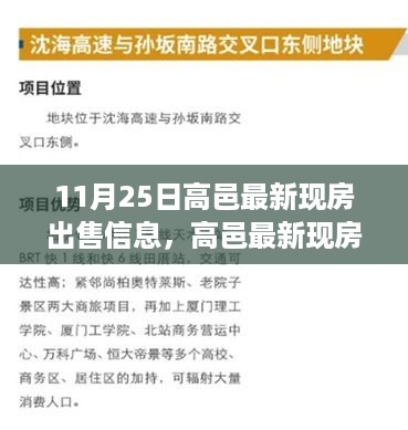 11月25日高邑最新现房出售信息全攻略，带你掌握购房技巧