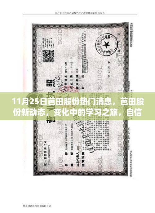 芭田股份新动态，变化中的学习之旅，自信与成就感的源泉（11月25日热门消息）