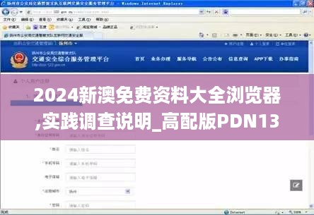 2024新澳免费资料大全浏览器,实践调查说明_高配版PDN13.55