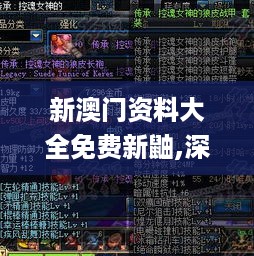 新澳门资料大全免费新鼬,深入挖掘解释说明_炼皮境QWT16.71