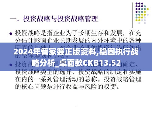 2024年管家婆正版资料,稳固执行战略分析_桌面款CKB13.52