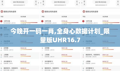 今晚开一码一肖,全身心数据计划_限量版UHR16.7