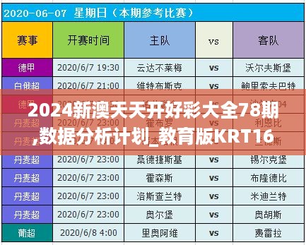 2024新澳天天开好彩大全78期,数据分析计划_教育版KRT16.86