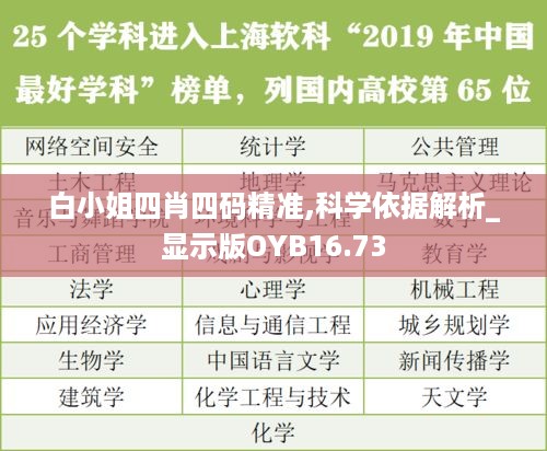 白小姐四肖四码精准,科学依据解析_显示版OYB16.73